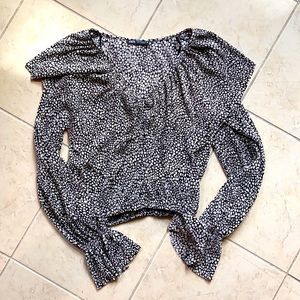ZARA Long Sleeve Cropped Shirt